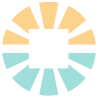 Stuhr Museum Foundation board member placeholder image using the windmill form with orange on top and teal on the bottom.