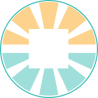 Stuhr Museum Foundation Staff placeholder image using the windmill form with orange on top and teal on the bottom.